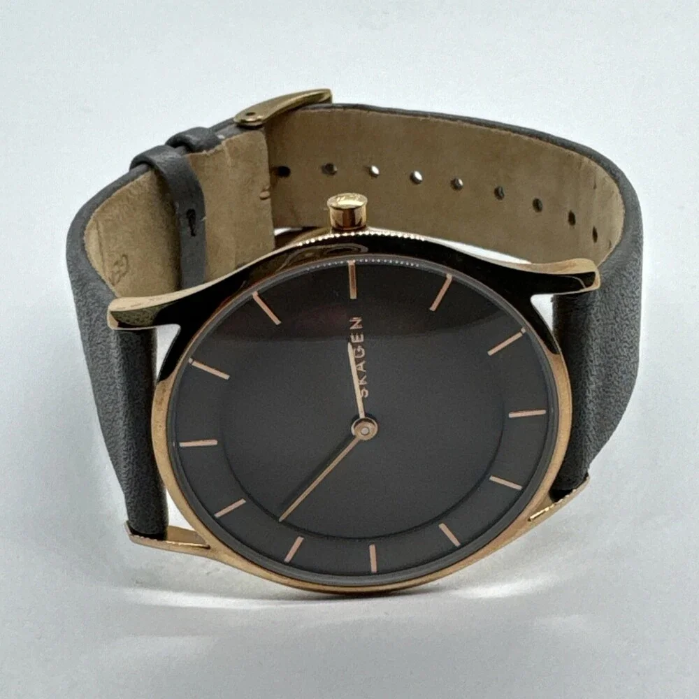 Skagen Holst SKW2346 Women's Grey Leather Analog Dial Quartz Wrist Watch AEA285